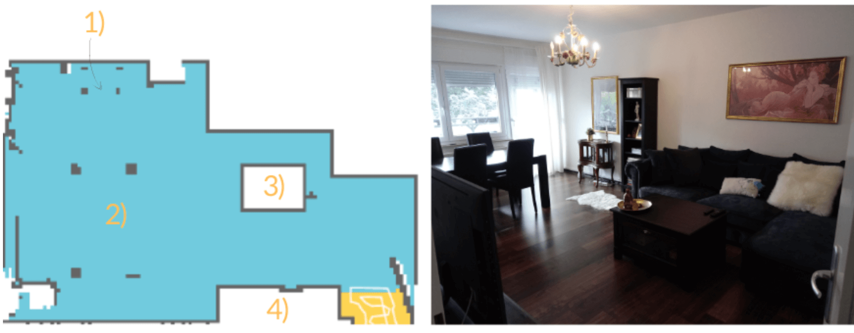 Detaillierte Karte von deiner Wohnung 